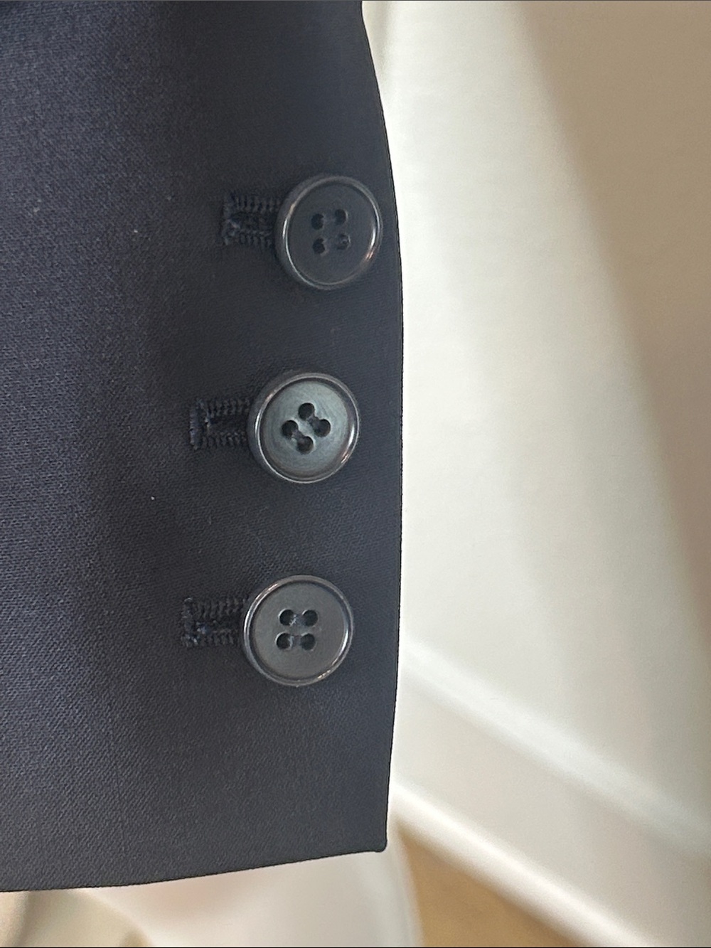 Theory Navy Blue Two-Button Tailored Blazer - Picture 4 of 11